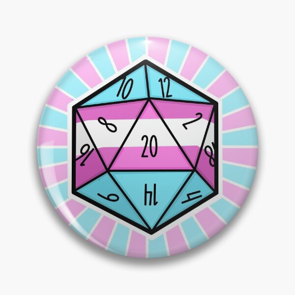 Item preview, Trans Flag d20 designed and sold by Emma Stevens.