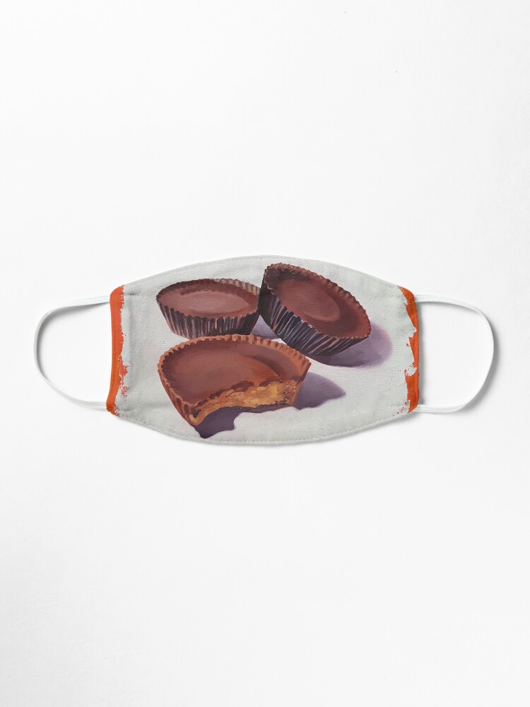Alternate view of Peanut Butter Cups painting Mask