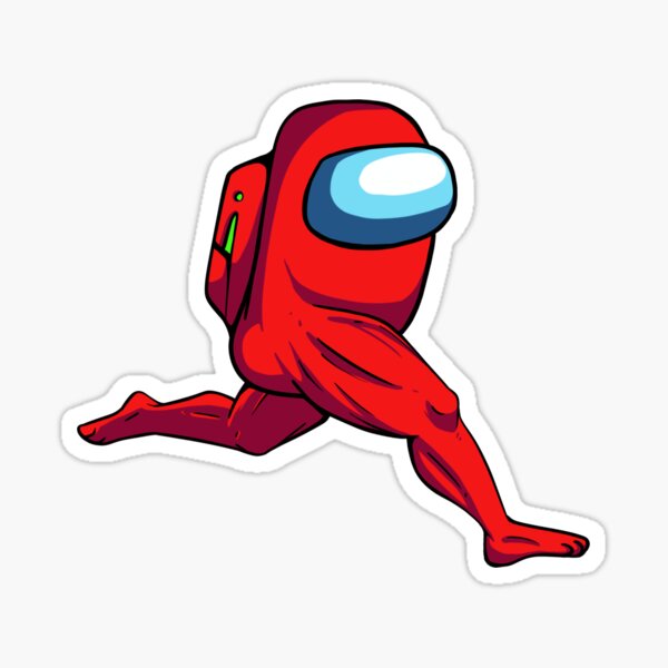 Running Red Sus Sticker