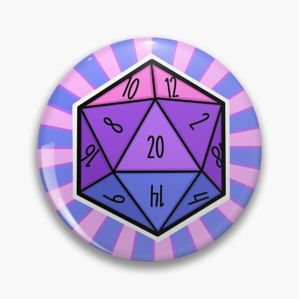 Bisexual Flag d20 Pin