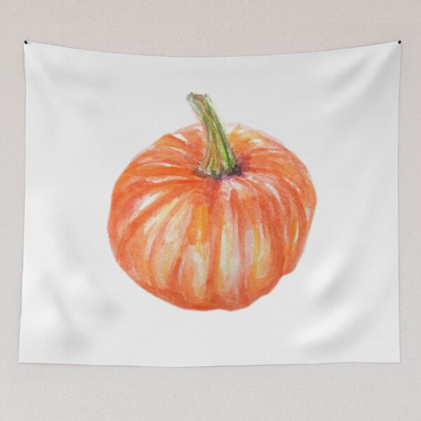 Item preview, Little orange watercolor pumpkin  designed and sold by Stephanie  Skeem.