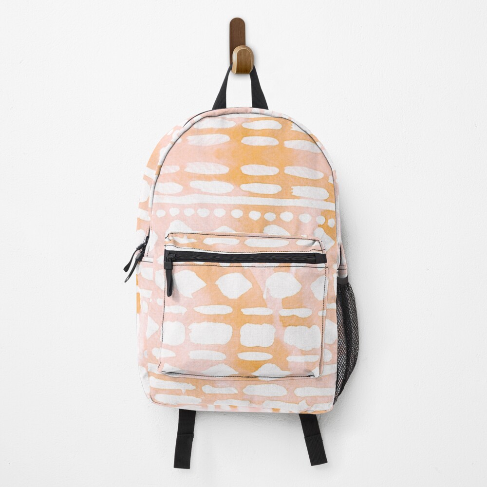 Abstract peach & pink pattern Backpack