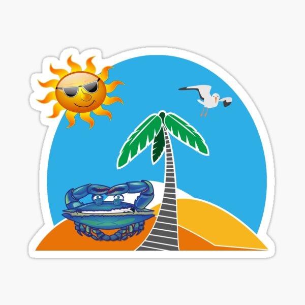 Crabs Paradise Sticker