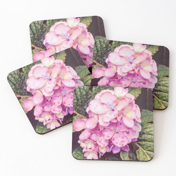 Item preview, Hydrangea pink splatter look bloom, floral pattern designed and sold by VondasCreations.