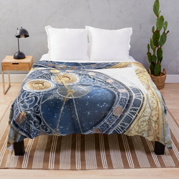 Item preview, Galaxy Constellation Clock Blue Gold Steampunk Zodiac Time Pattern Vintage designed and sold by Jolly-Yosei.