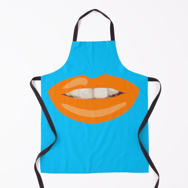 Item preview, Mouth Teeth Smile Orange Lips Blue Bg designed and sold by joanstratton.