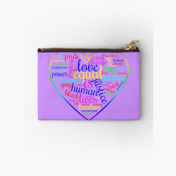Item preview, Equality, Love, Pride, Progress Word Cloud Rainbow Heart designed and sold by ForFunDesigns.