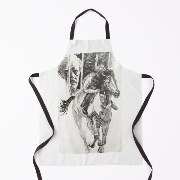 Item preview, Horse and Rider ~ gouache designed and sold by Roz McQuillan Fine Art & Photography.