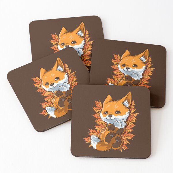 Item preview, Red Fox Baby Animal Autumn Leaves designed and sold by Maria Garcia.