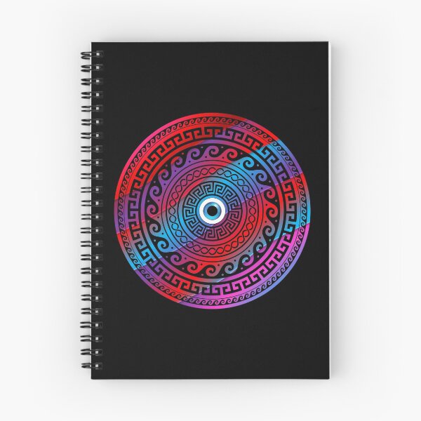 Item preview, Mati Evil Eye coloridos patrones de llaves griegas designed and sold by Yiorgos Designs.