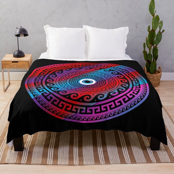 Item preview, Mati Evil Eye Colorful Greek Key Patterns designed and sold by Yiorgos Designs.
