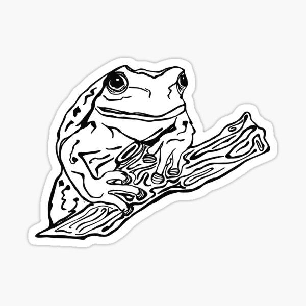 Item preview, Hand drawn- Treefrog Ink Doodle designed and sold by Meg "doodle"  Gulledge.