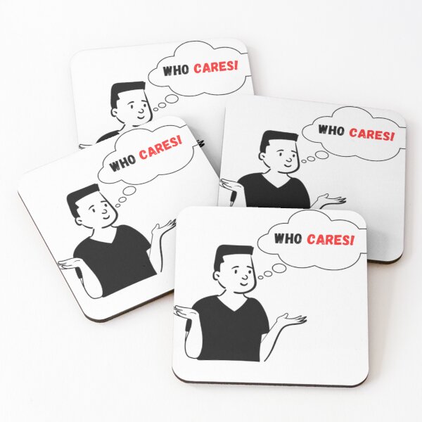 Item preview, WHO CARES -  designed and sold by EasyStreet Fashion.