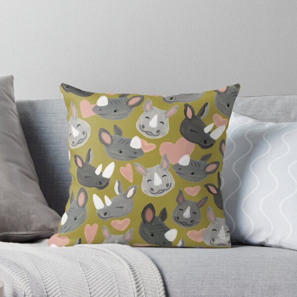 Item preview, Happy Rhino Family - Olive designed and sold by Meredith Ann.