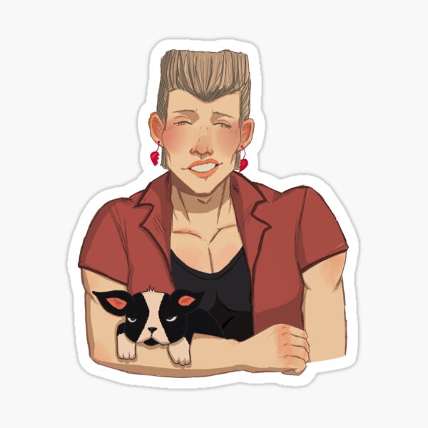 "Polnareff and Iggy" Sticker for Sale by mushroommates | Redbubble