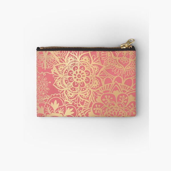 Item preview, Coral Pink and Gold Mandala Pattern designed and sold by Julie Erin Designs.