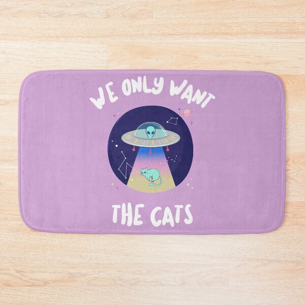 Item preview, UFO Alien - We Only Want the Cats - Funny UFO Humor designed and sold by LunaRisa.