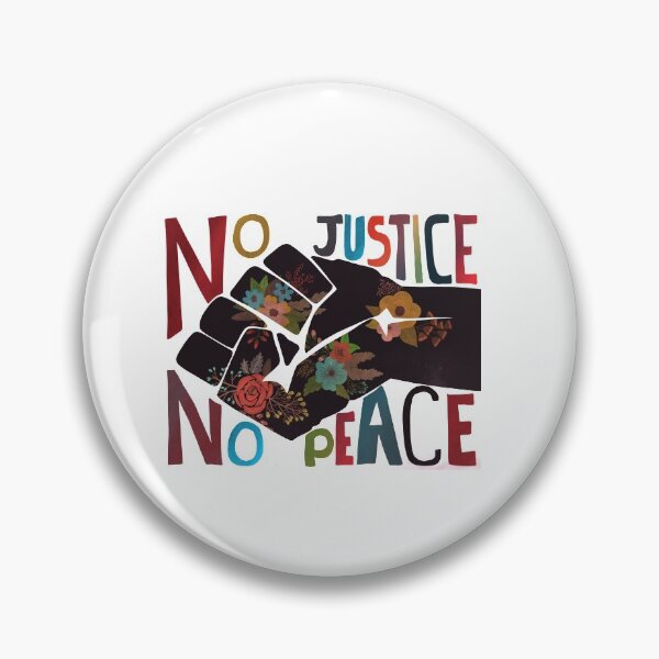 Item preview, No Justice No Peace, Folk Art, Floral designed and sold by Grimdol Fair.