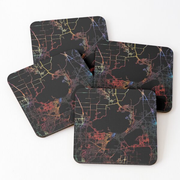 Artikelvorschau, Madison City Street Map Dunkler Modus entworfen und verkauft von map-lover.