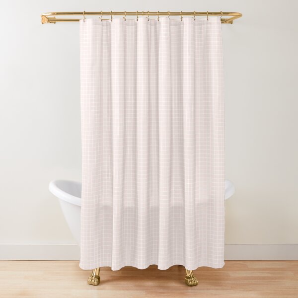 grille rose clair Rideau de douche
