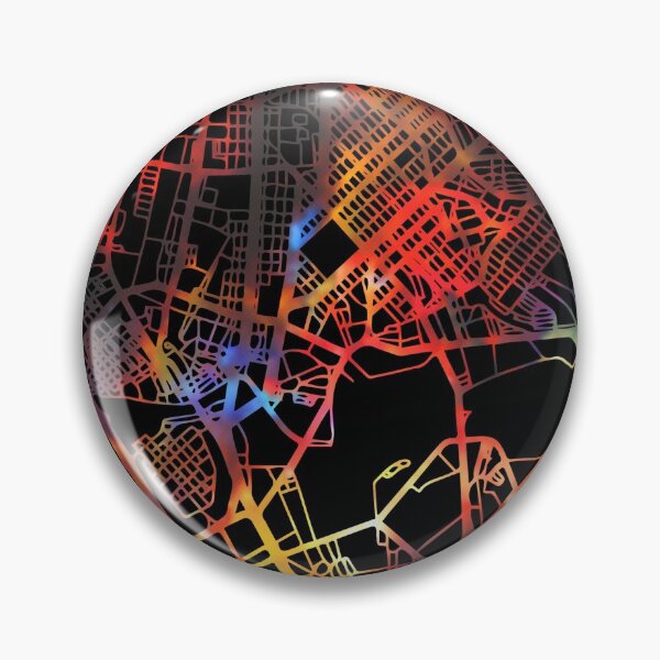 Artikelvorschau, Manilla City Street Map Dunkler Modus entworfen und verkauft von map-lover.