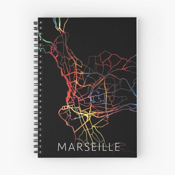 Item preview, Marseille City Street Map Dark Mode designed and sold by map-lover.