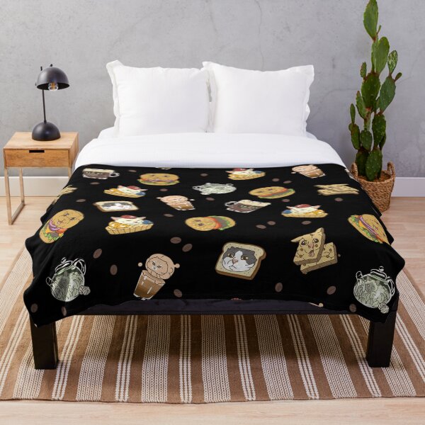 Aperçu de l'œuvre "Catfe de Memes": Meme Cat Pattern Dark créée et vendue par Squosh.