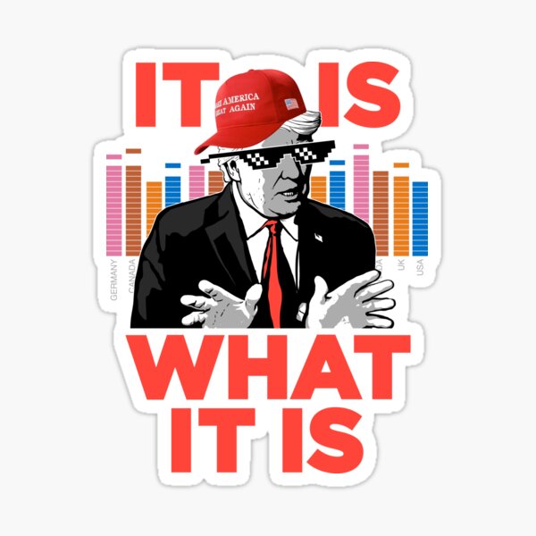 It Is What It Is Trump Rap WTFBrahh Sticker