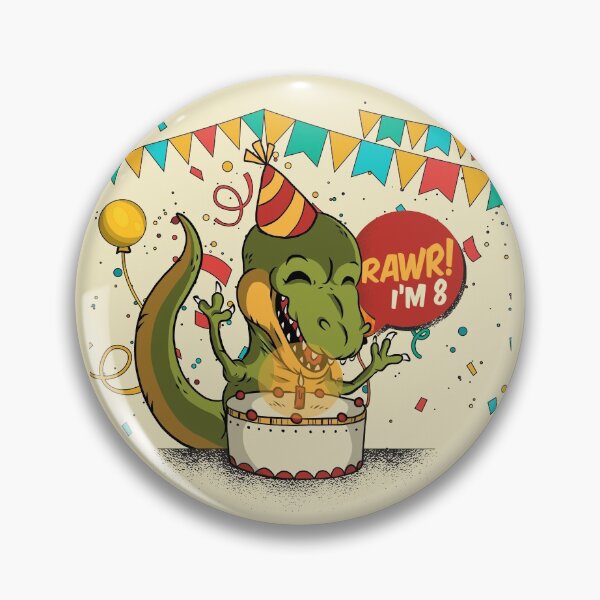 Item preview, Rawr I'm 8 - Dinosaur 8th Birthday for Boys and Girls designed and sold by cutenfunny.