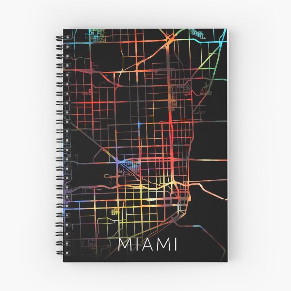 Item preview, Miami City Street Map Dark Mode designed and sold by map-lover.