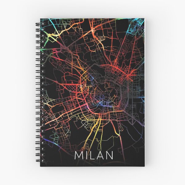 Item preview, Milan City Street Map Dark Mode designed and sold by map-lover.
