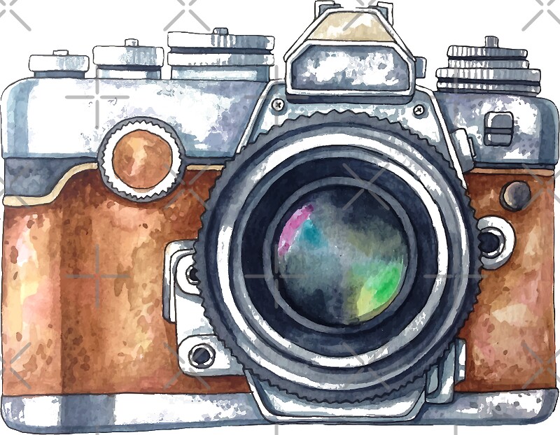 Download "Watercolor Camera" Stickers by Kristin Sheaffer | Redbubble