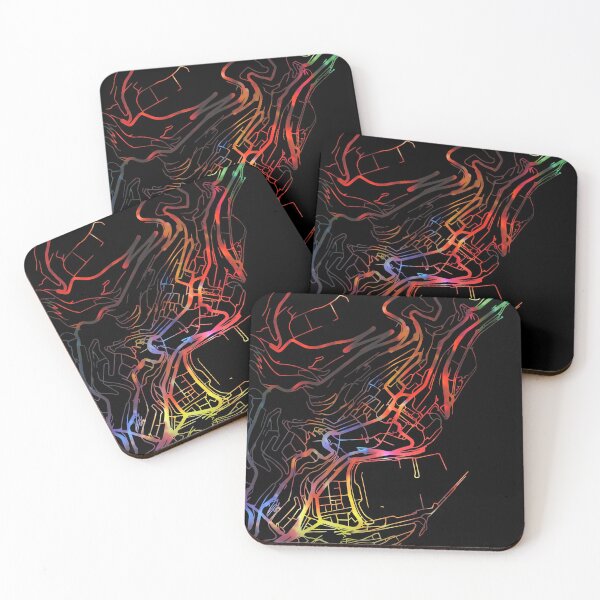 Item preview, Monaco City Street Map Dark Mode designed and sold by map-lover.