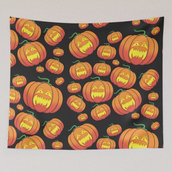 Item preview, Sad Halloween Pumpkin Patterns designed and sold by aventi24.