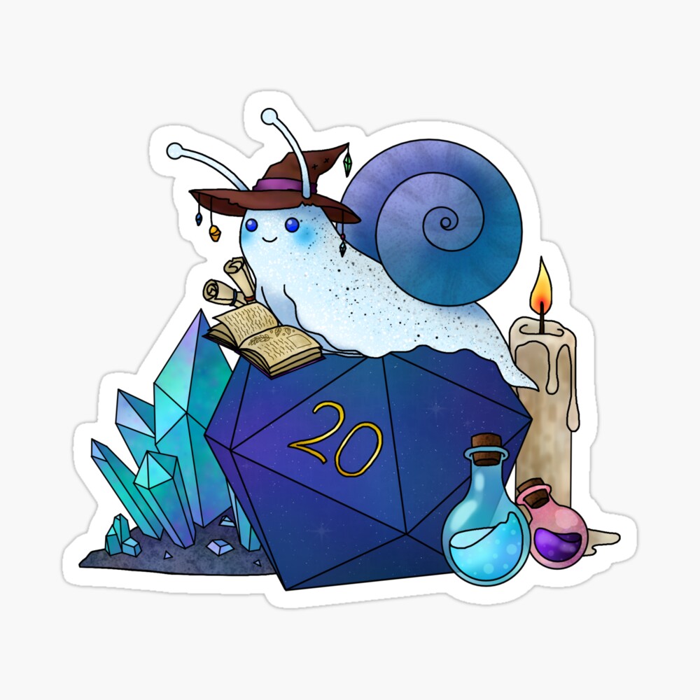 DnD Snail Rogue Sticker for Sale by eeriesketchbook