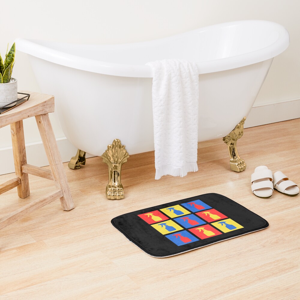 Andy SprayAll Creative Artistic Cleaning Humor Bath Mat
