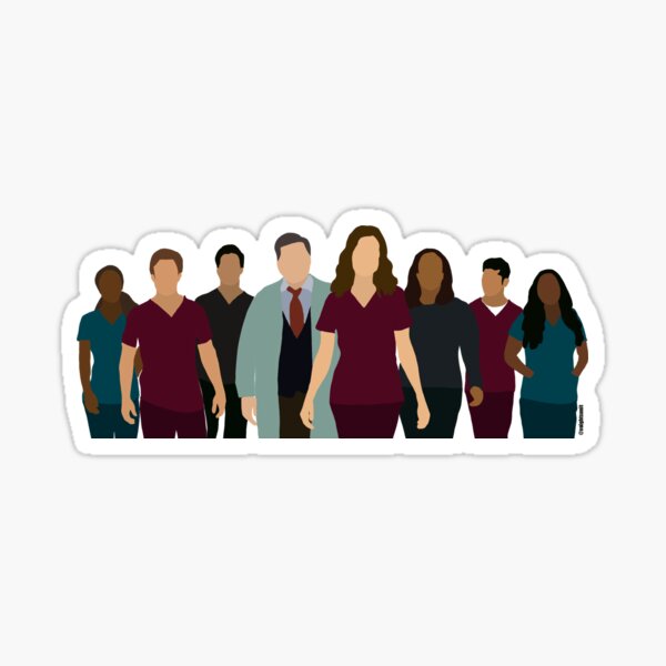 Vista previa del artículo con la obra «Elenco de Chicago Med», diseñado y vendido por llaurendoesartt.