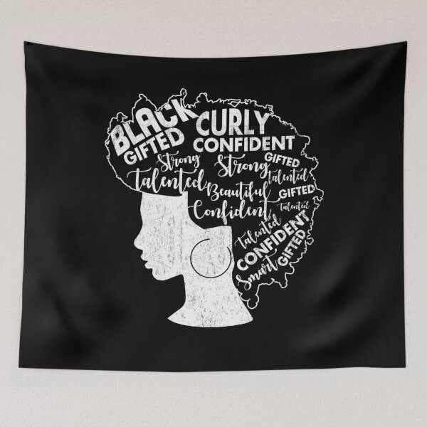 Item preview, Strong Black Woman Afro Word Art Natural Hair Melanin Poppin designed and sold by Simeon	 Dorelus.