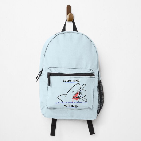 Item preview, "Everything is FINE" Eaten by a Shark designed and sold by MixedBagMerch.