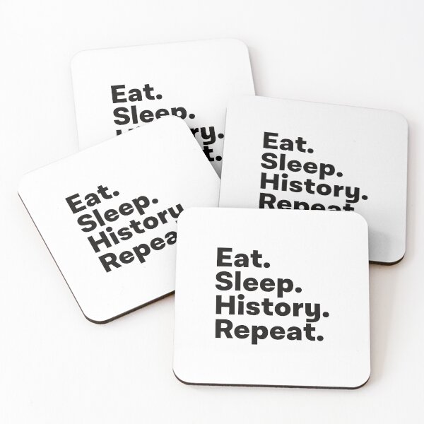 Artikelvorschau, Eat Sleep History Repeat entworfen und verkauft von teesaurus.