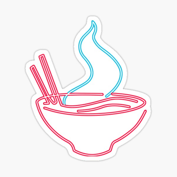 Spicy Ramen Neon Sticker