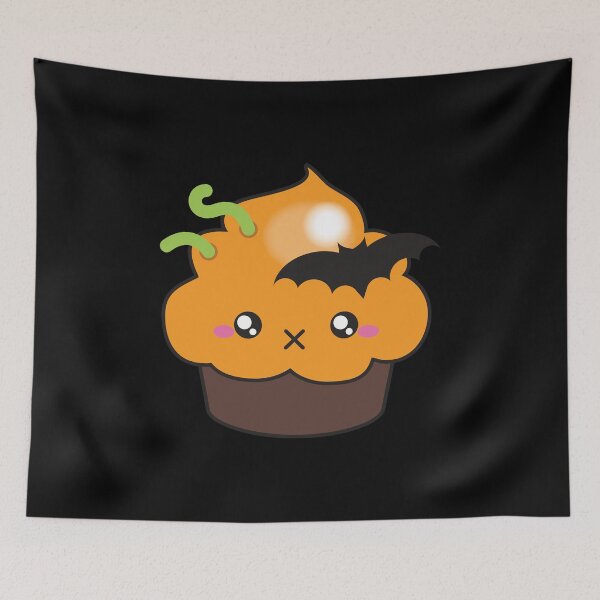 Item preview, Kawaii Cute Halloween Cupcake with Bats designed and sold by RoguePixel.