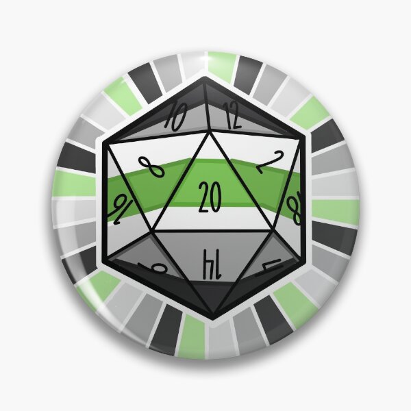 Item preview, Agender Flag d20 designed and sold by Emma Stevens.