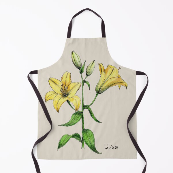 Item preview, Botanical illustration of yellow Lily designed and sold by Olga Shashok.