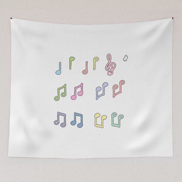 Item preview, pastel music notes 18 designed and sold by hichamdamo.