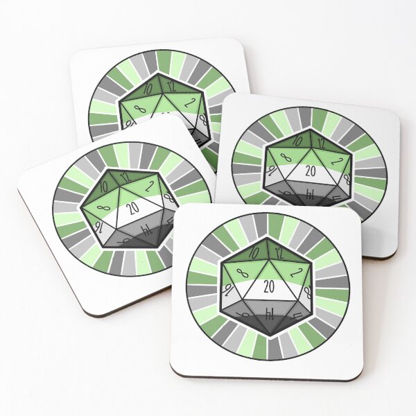 Item preview, Aromantic Flag d20 designed and sold by Emma Stevens.