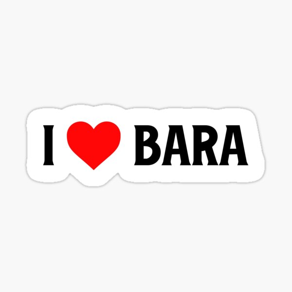 I Love Bara Sticker