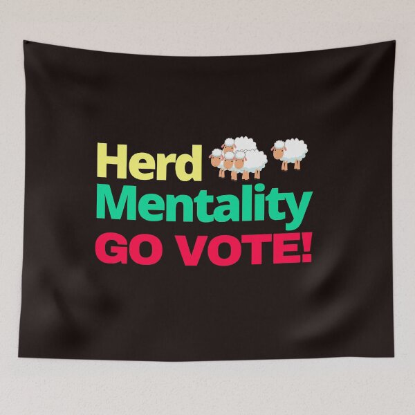 Item preview, Herd mentality Go Vote designed and sold by Tecnofa.