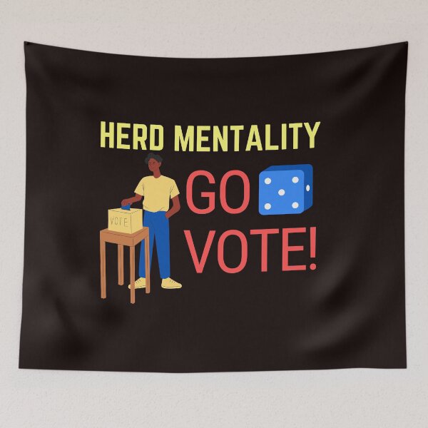 Item preview, Herd mentality Go Vote designed and sold by Tecnofa.