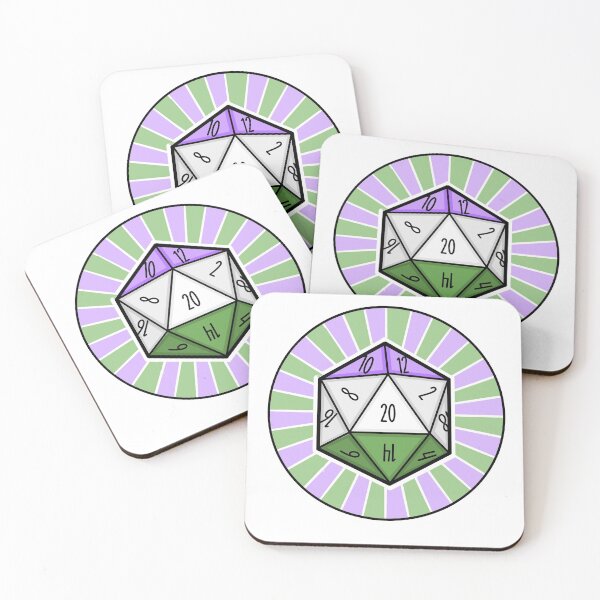 Item preview, Genderqueer Flag d20 designed and sold by Emma Stevens.